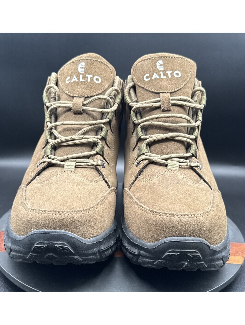 CALTO Men's Invisible 4" Height Increasing Elevator Chunky Hiker Bottom Sneakers